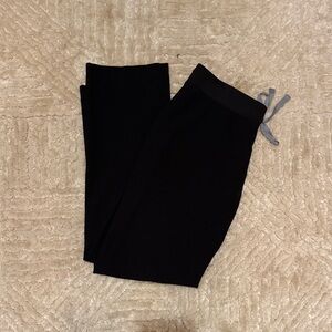 Figs Black Pants with Gray Tie